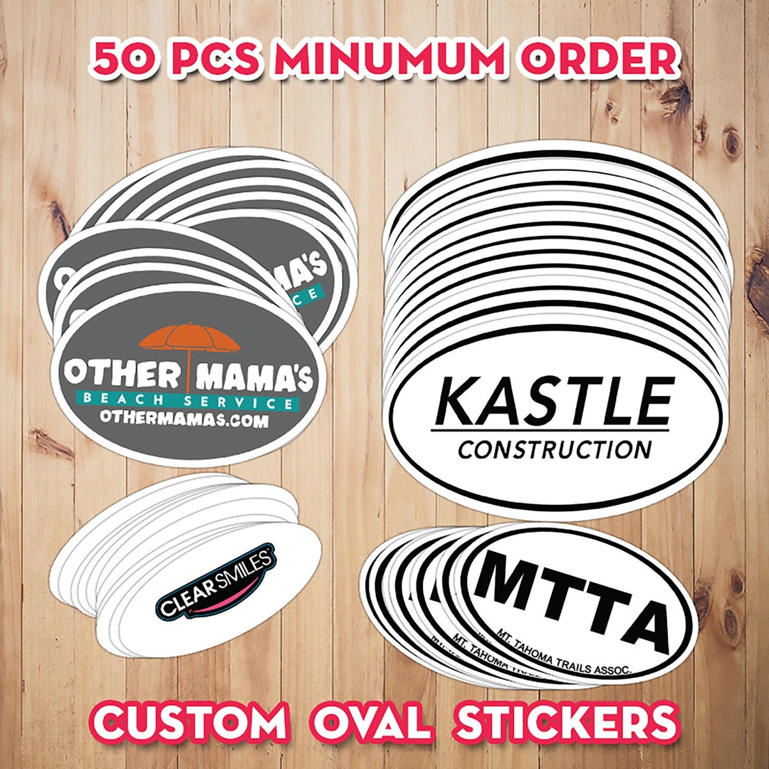 Oval Shape Printing Custom Self Adhesive Logo Stickers Label ...