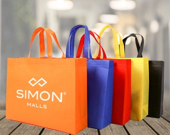 Bolsas de mano no tejidas impresas personalizadas para bolsas de regalo de boda/bolsa de compras/bolsas de comestibles reutilizables/bolsa de mercado ecológica