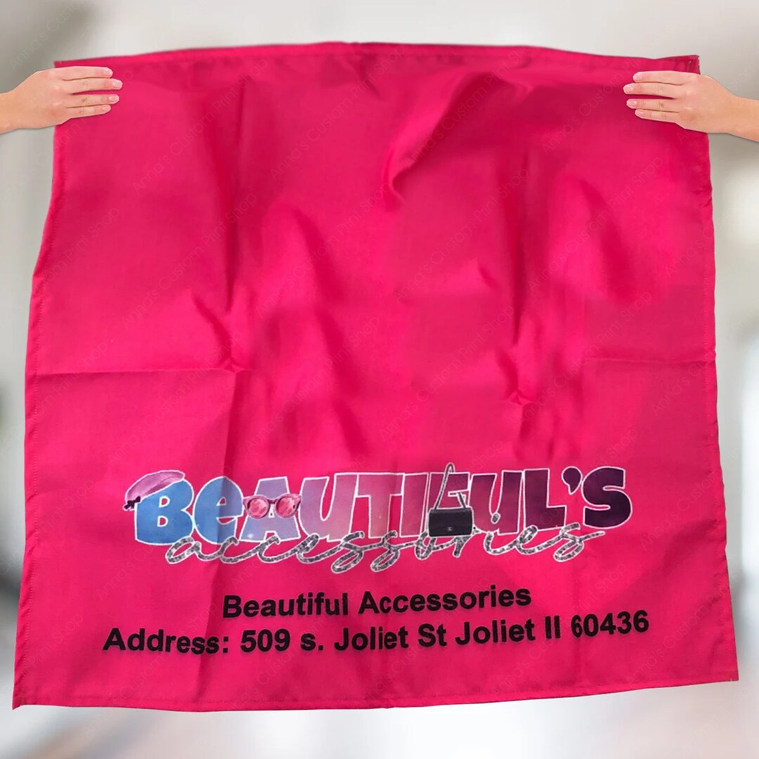 Personalize Table Runner with Logo, Full Color Table Runner Vendor Name