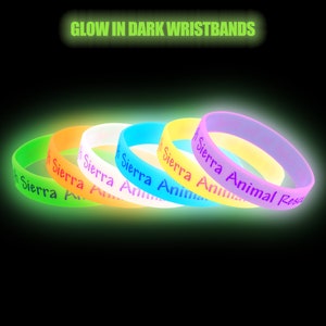 Glow In Dark Silicone Wristbands Custom Personalized Glow Rubber Bracelets For Adult Kid Wristband for Support  Events Fundraising Awareness
