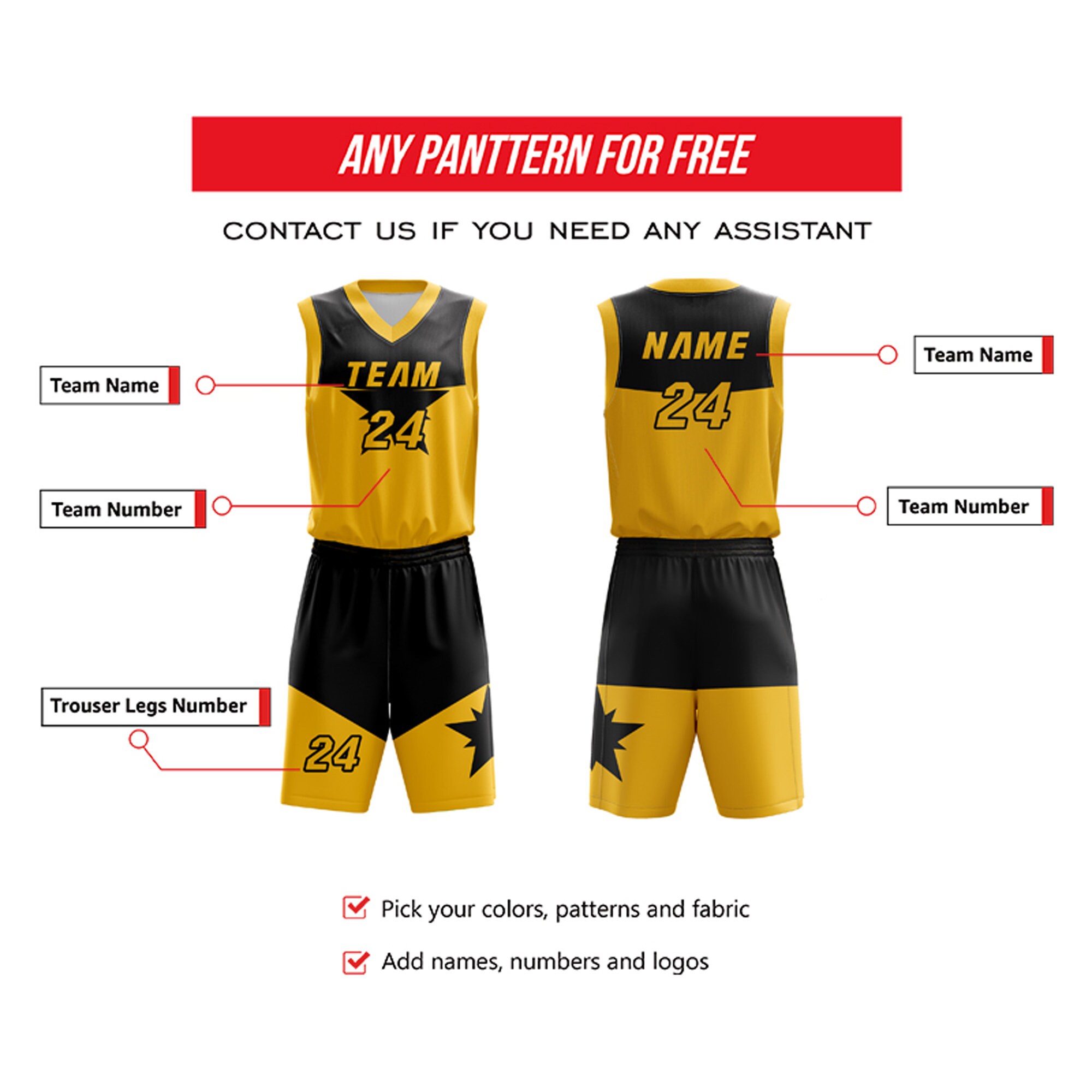 Custom Youth Basketball Jerseys for Team With Name Number Etsy