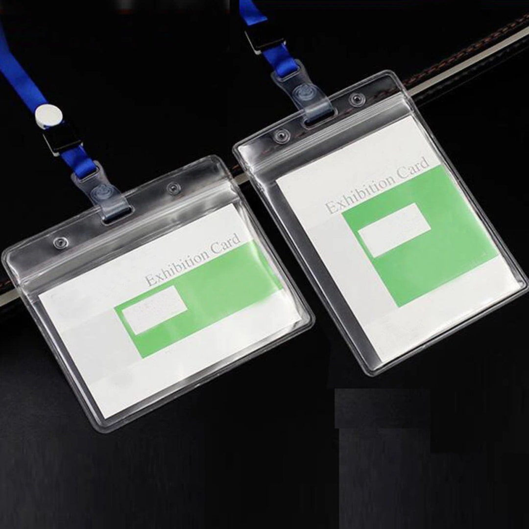 Soft Clear ID Badge Holder, Plastic ID Card, Transparent Badge Holder Vertical or Horizontal