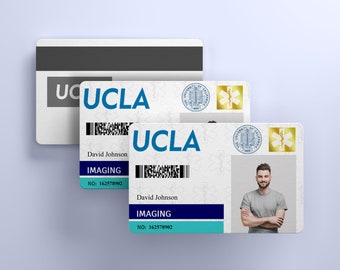 Upload Photo ID Badge For Office Employee, Id Card With Company Name And Logo Custom, Personalize Photo ID Badge Plastic Card Make