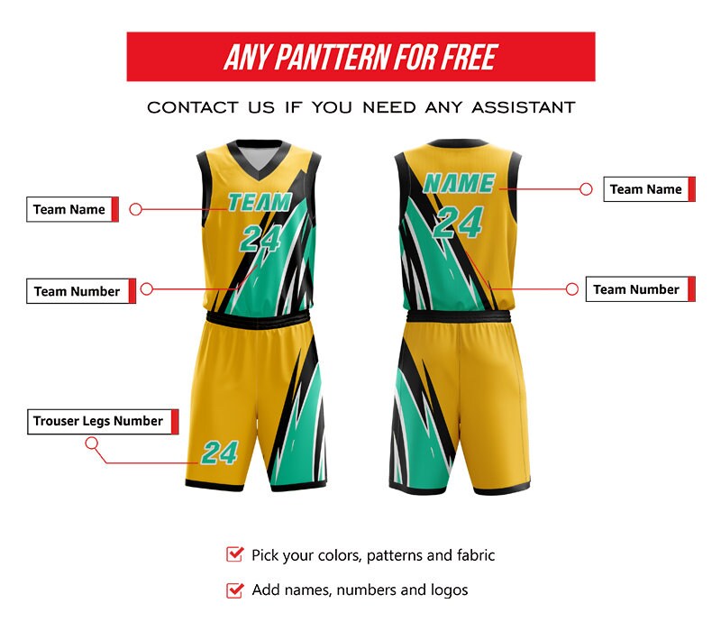 Premium Custom Basketball Jersey Personalized Team Shirt Etsy