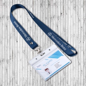 Custom Lanyards in Bulk With Text And Logo, Personalize Office Badge Lanyard,Wrist Strap Keychain Small Qty, Polyester Woven Neck Id Holders
