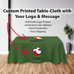 Custom Logo Tablecloth Personalized Table Throw with your Logo for Trade Show Pop Up Shop Craft Shows Wedding Banquet Vendor events image 10