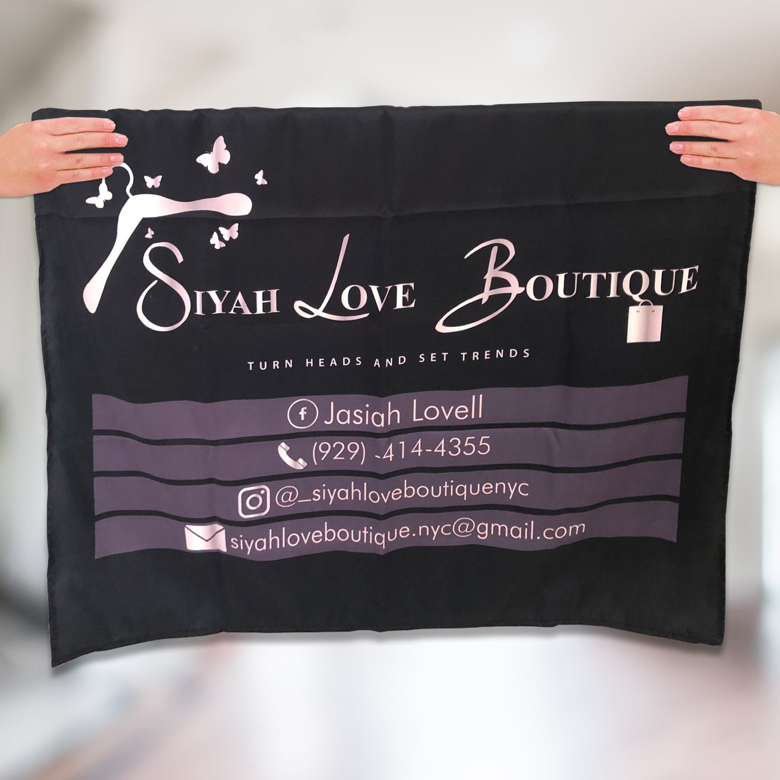 Custom Table Runner with Business logo & name printed on table Etsy