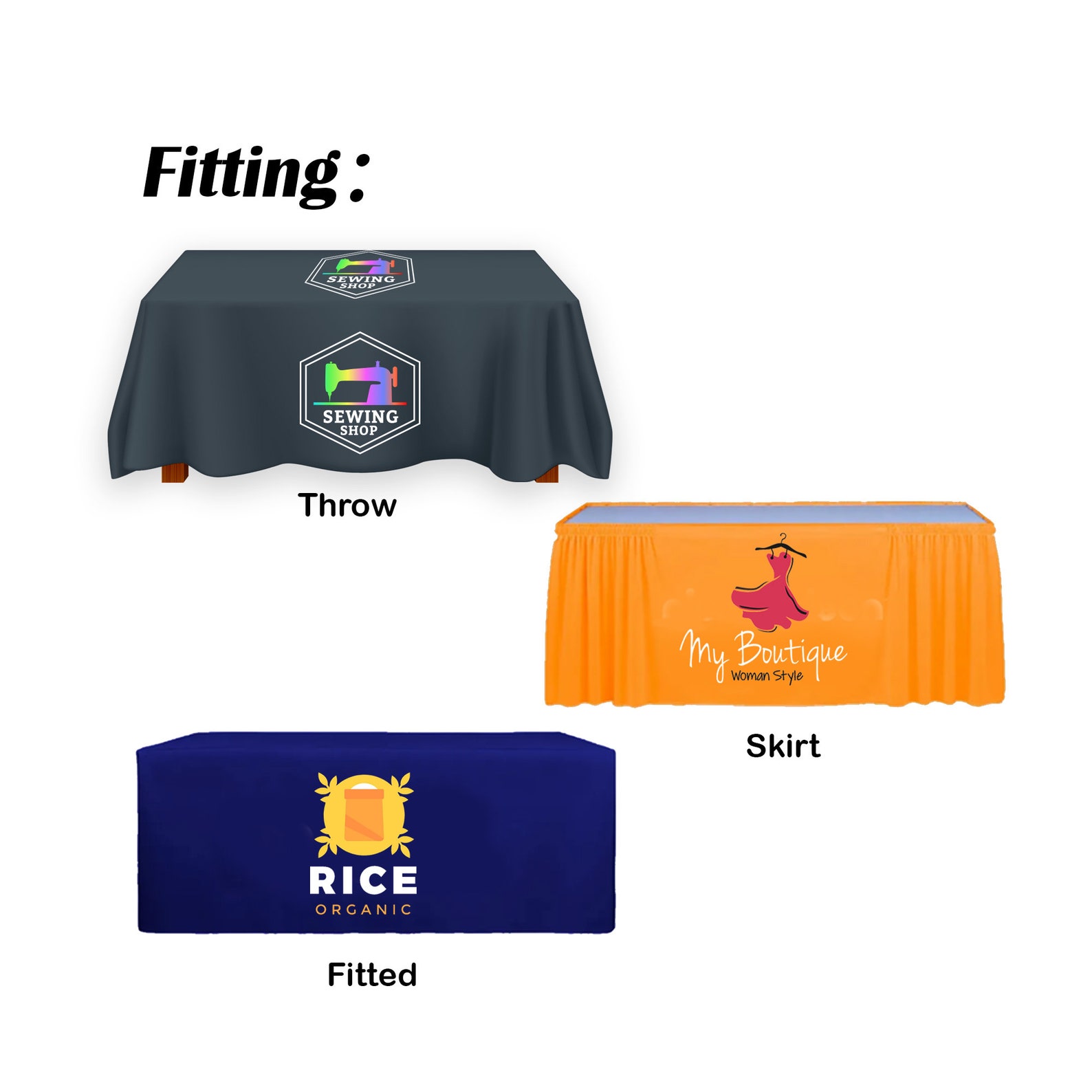 Custom Craft Tablecloth With Logo Fitted Tablecloth for Etsy