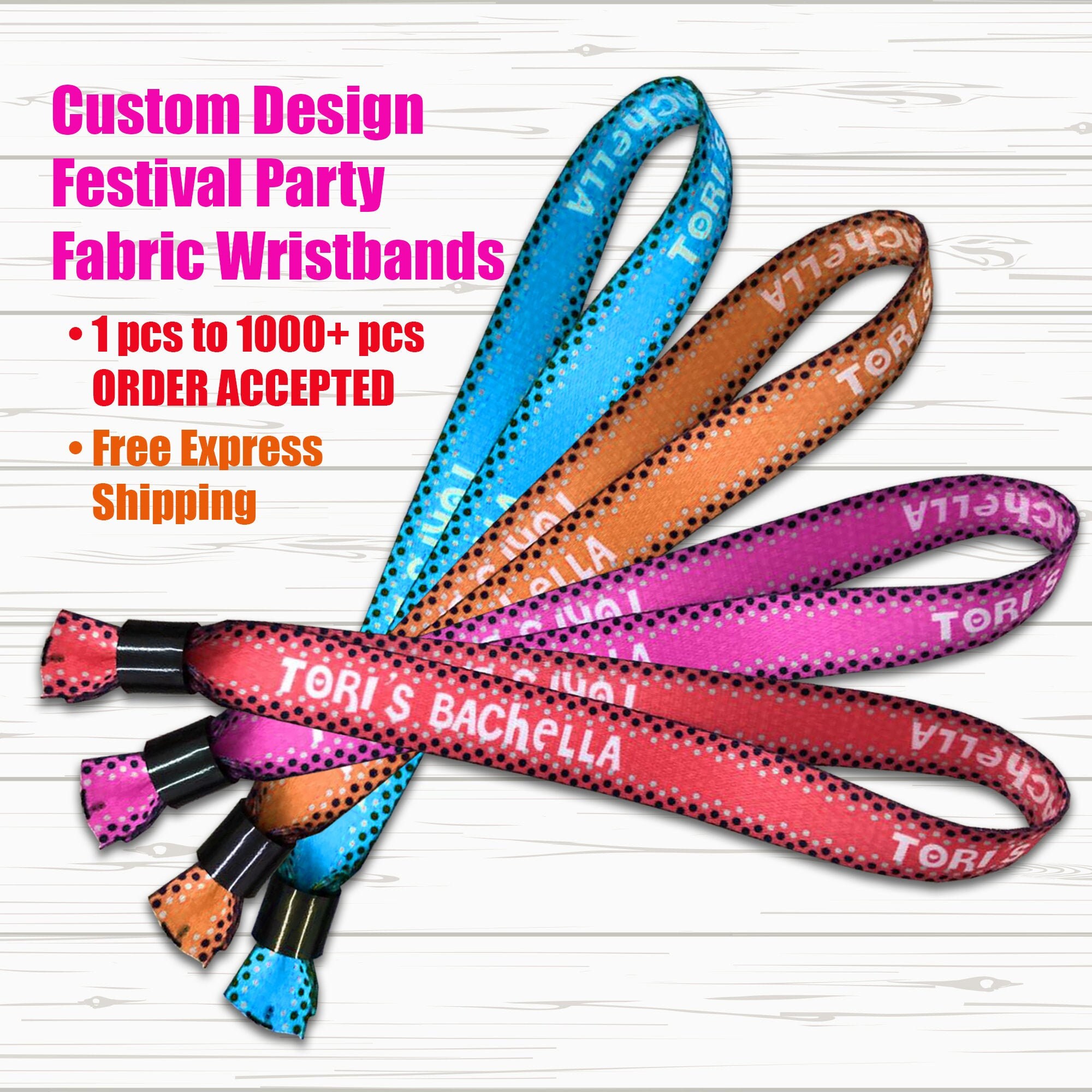 Custom Fabric Home Festival Party Wristbands for Hen Etsy