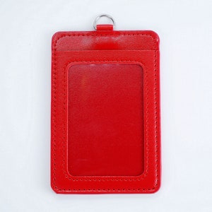 PU Leather ID Card Holder, Leather Pass Holder, Name Badge Cover ...