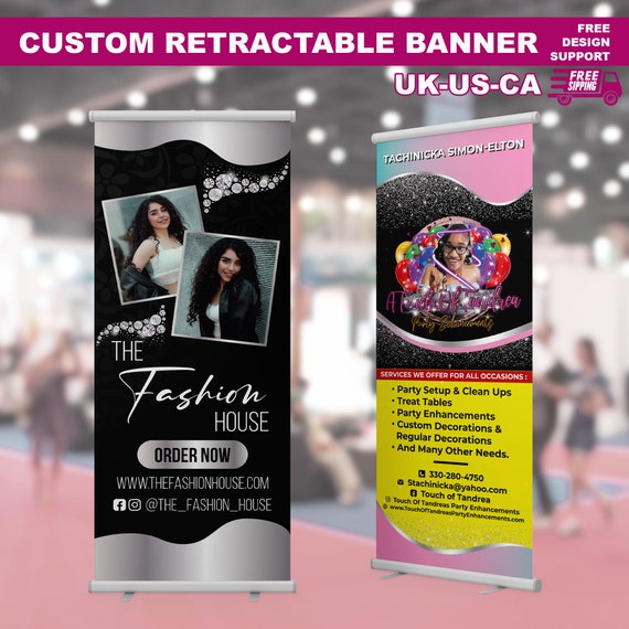 skat plakat Male Custom Wedding Birthday Retractable Banner With Stand Pop up - Etsy Norway