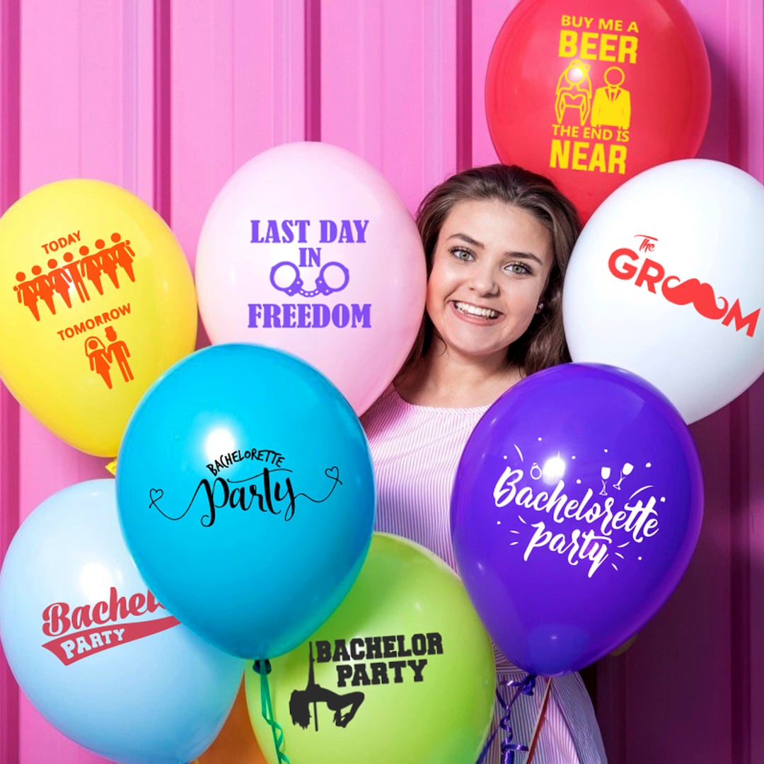 Custom Latex Balloon Bachelorette Party, Personalise Print Balloon