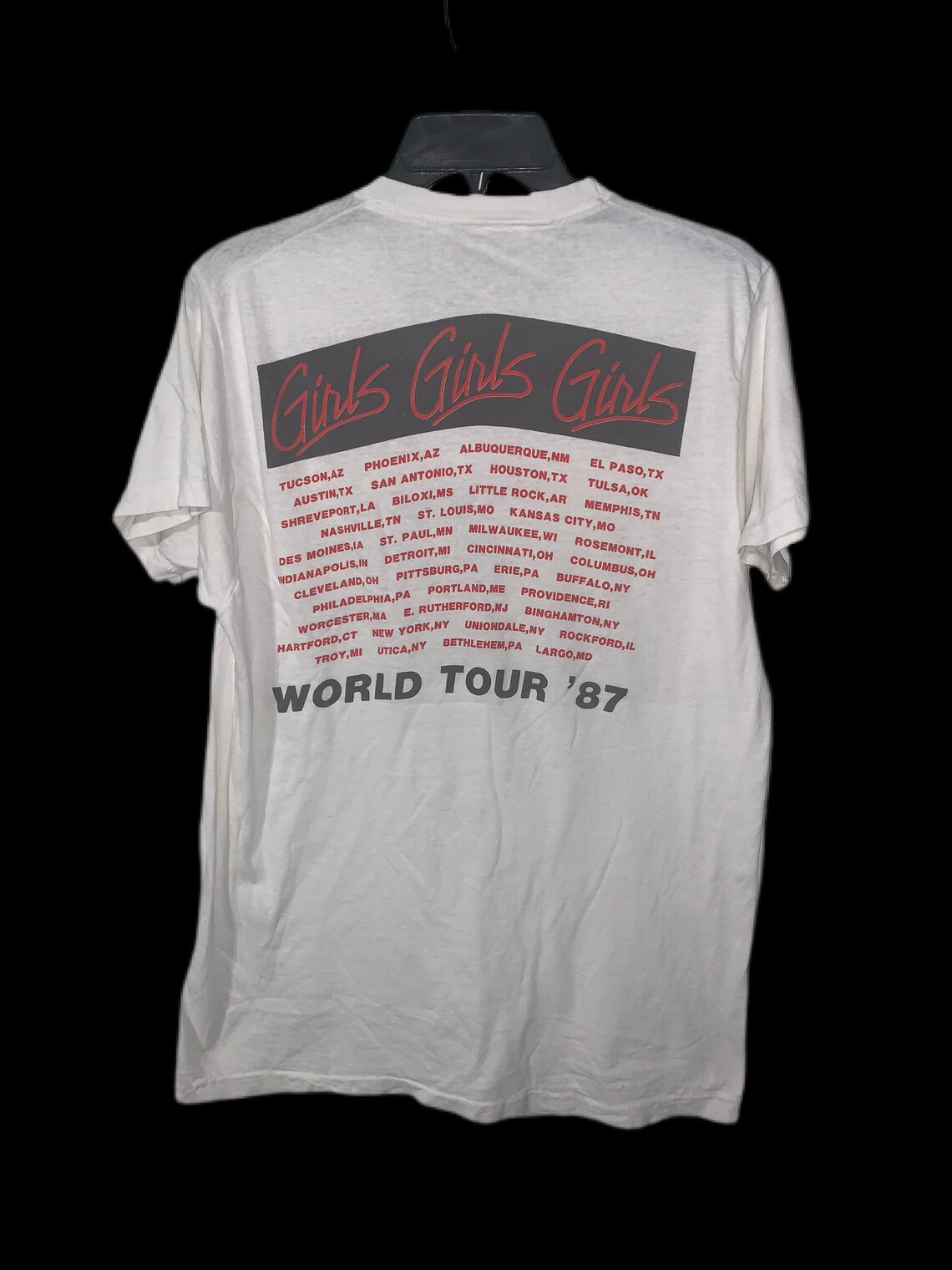 Vintage 1987 Motley Crue Girls Girls Girls World Tour Tshirt Etsy