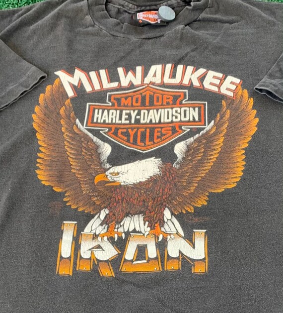 Vintage 1986 Harley Davidson Milwaukee Iron T-shir