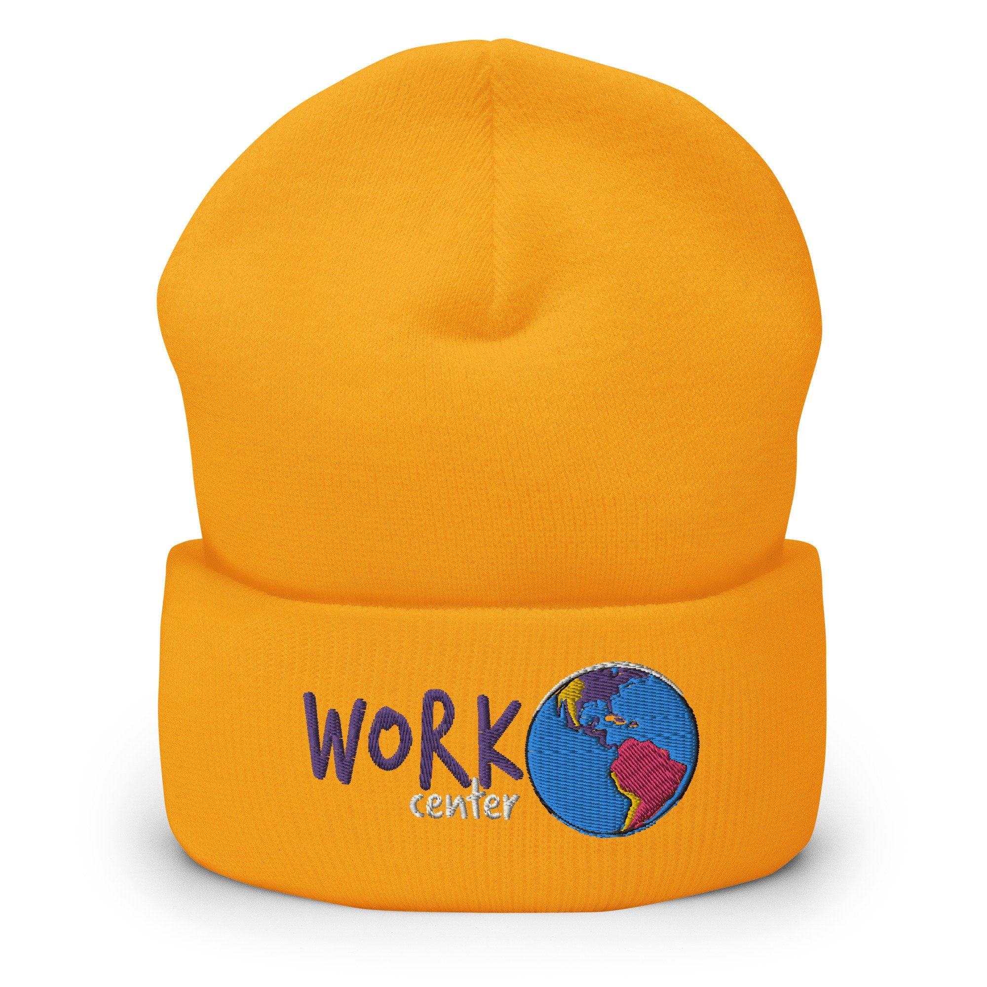 Work World Center Cuffed Beanie Yellow 
