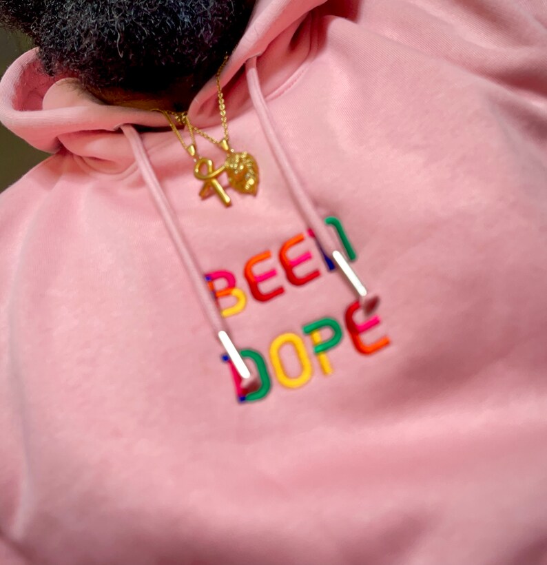 Pink Men's Hoodie Pullover Embroidered Hooded Sweatshirt Streetwear Been Dope Supply Hoodie 