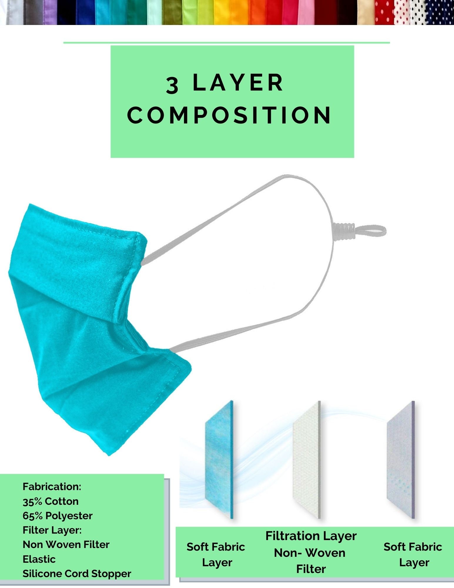 Face Mask for Small Faces Small Mask Reusable 3Layer Face Etsy