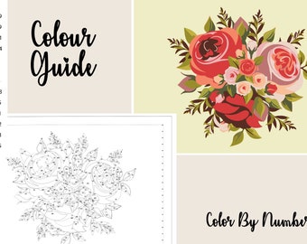 Roses Paint Number Etsy