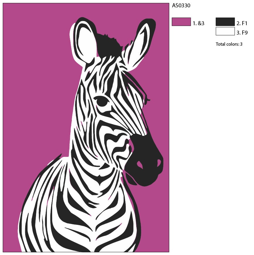 Paint by Number Gift for Adults Colorful Zebra 