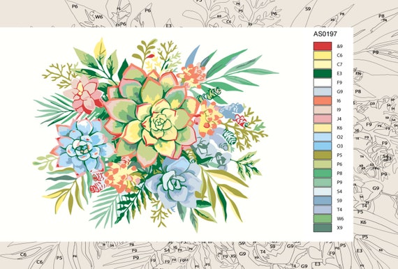 Paint by Numbers Flowers, Floral Images