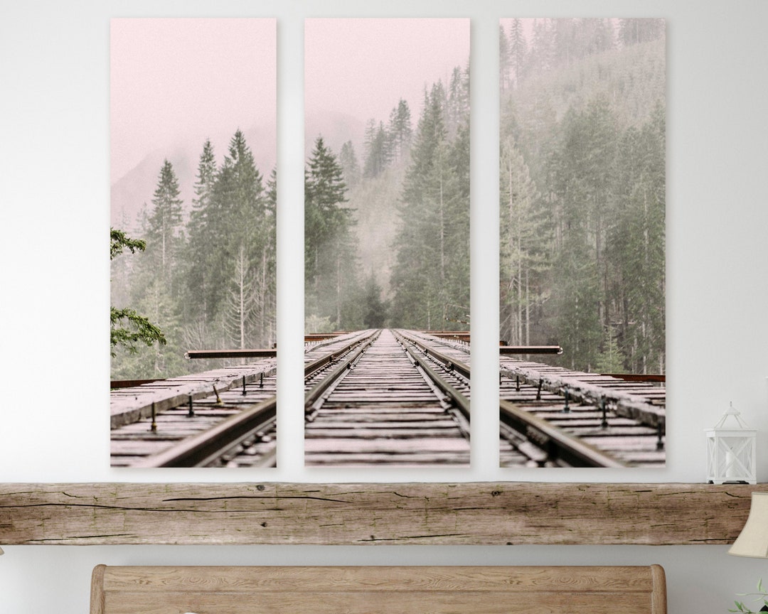 Snowy Forest Panels Picture Wall Home Decoration Pictures Pine Trees ...
