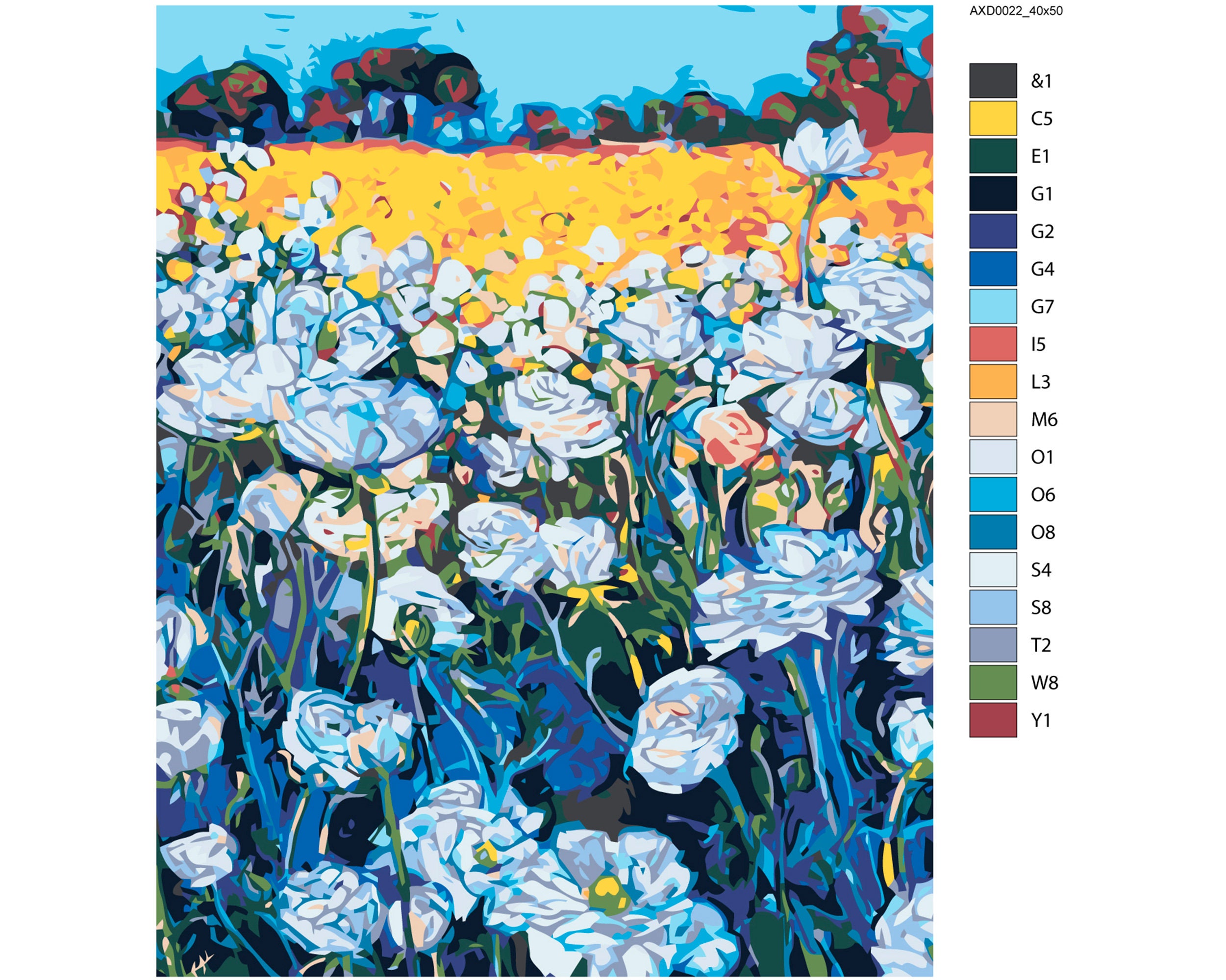 Bougimal Pintura Por Números Para Adultos – Lienzo De Paisaje Con Libros Y Flores, 40x50 Cm, Con Pinceles De Nailon Y Pinturas Acrílicas Ecológicas, Regalo Creativo Y Original