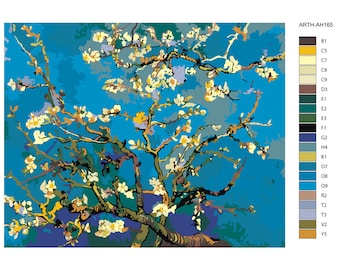 Mandelblüte Malen Nach Zahlen DIY Kit Vincent Van Gogh Gemälde Berühmte Kunst Malerei Auf Leinwand Nach Zahlen Erwachsene Farbe ARTH-AH165