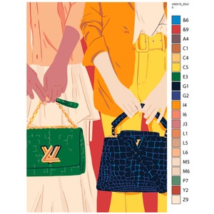 Fashion Acrylic Painting Home Decor Paint By Numbers Painting Kit Style Painting By Numbers Purse Women Adults Painting DIY Kit AS0210