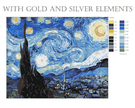 La Noche Estrellada - Van Gogh - Pintar por Números