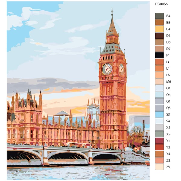 London Number Painting Etsy Australia