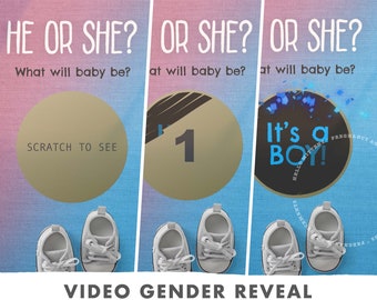 It's a BOY Video, Virtual GENDER reveal idea, Instant download and share on social media.