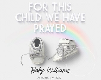 Digital pregnancy announcement, Pregnancy reveal, Social media, Neutral, RAINBOW BABY, IVF, Facebook, Instagram, Minimalistic, White