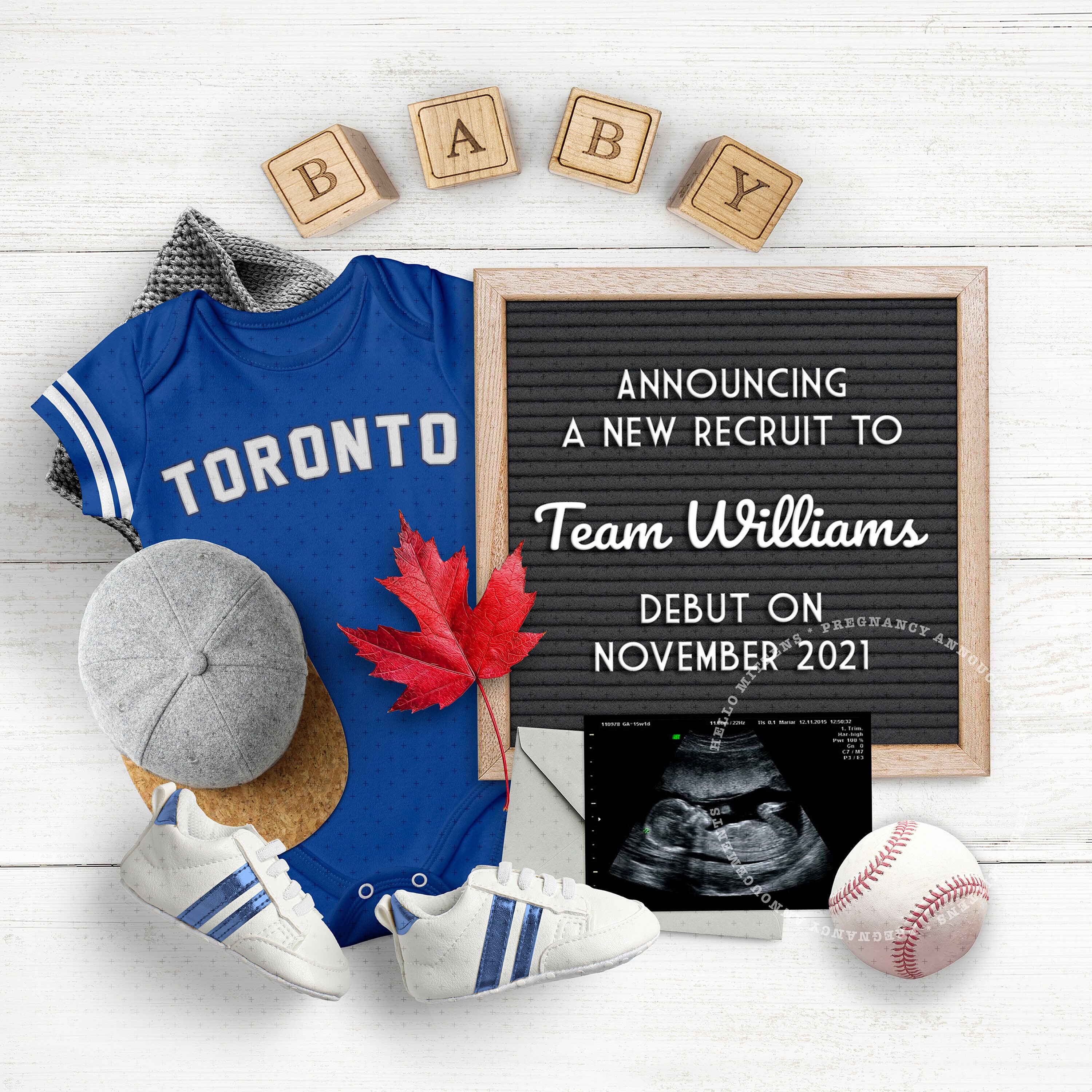BASEBALL Baby Pregnancy Announcement for Social Media Etsy