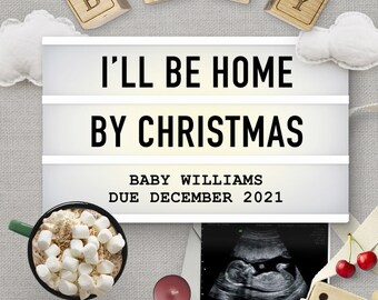 VIDEO Pregnancy Announcement Digital, Christmas December or Winter Baby Reveal Idea, Announcing pregnancy on Social Media