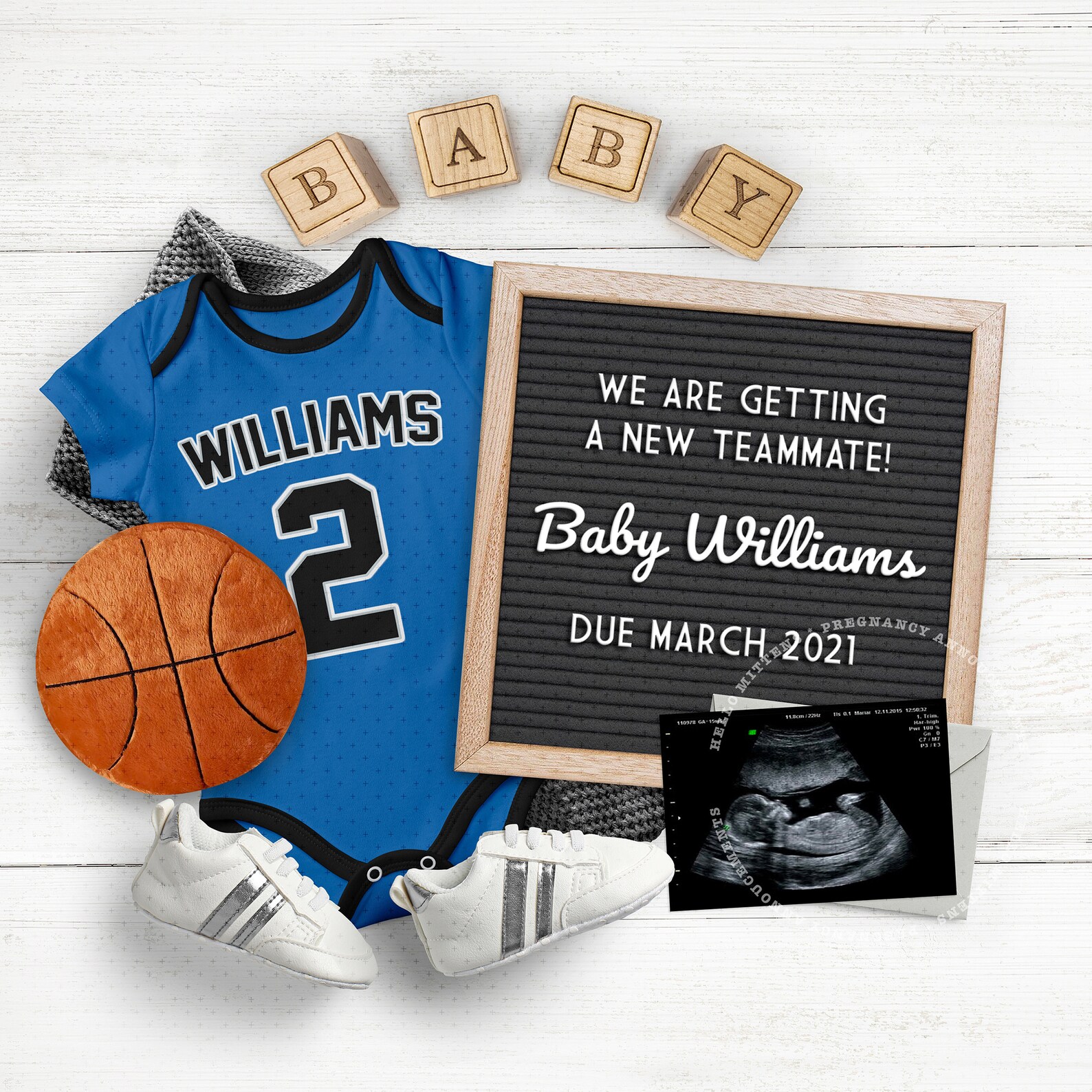BASKETBALL Baby Pregnancy Announcement for Social Media Etsy Canada