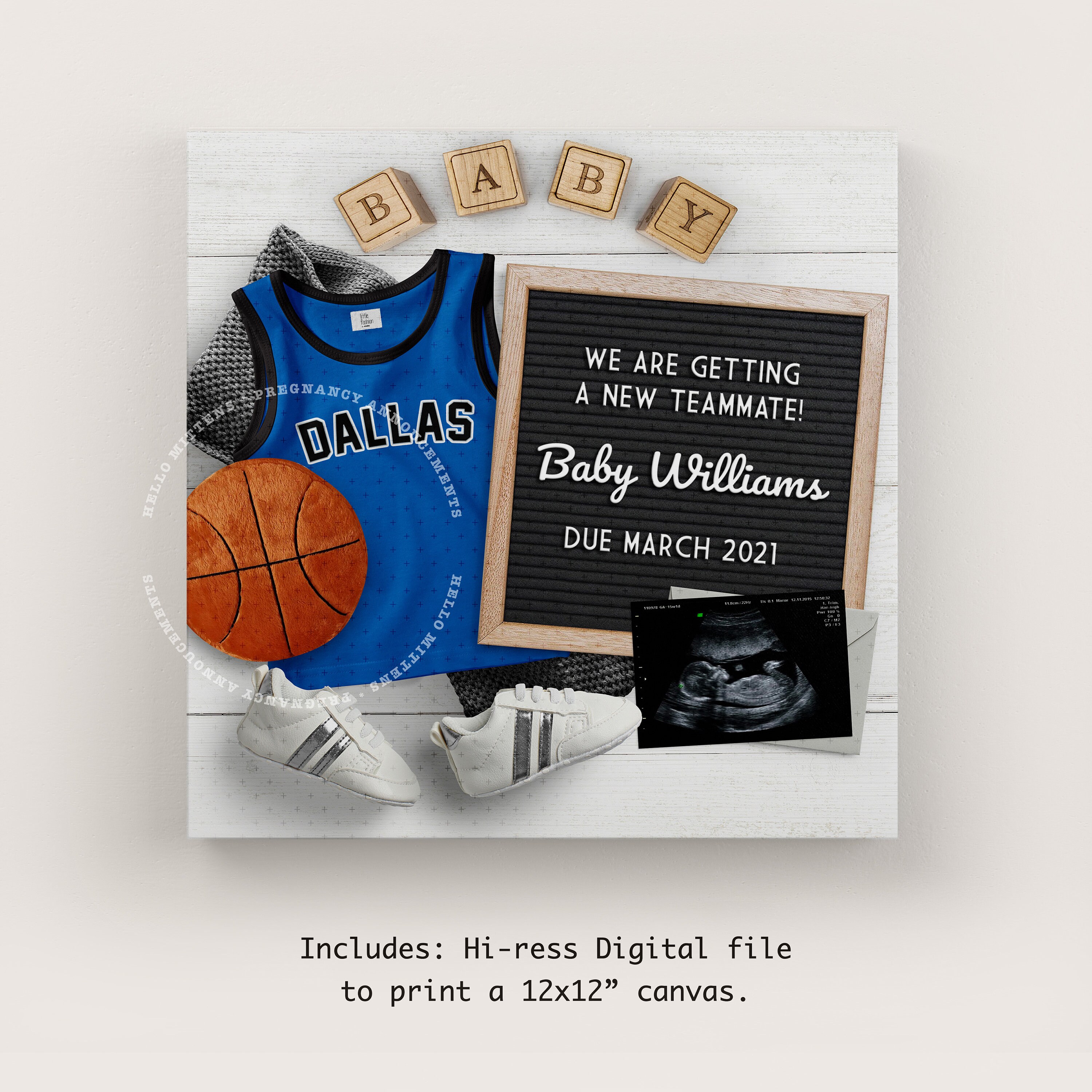 BASKETBALL Baby Pregnancy Announcement for Social Media Etsy Canada