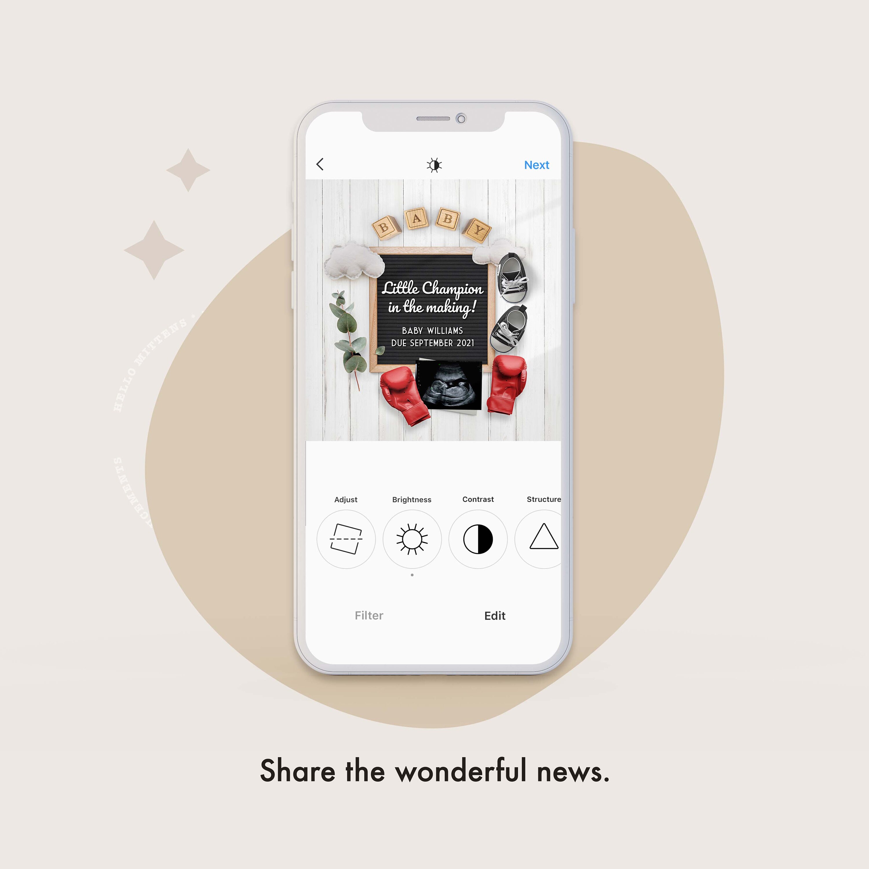 BOXING BABY Pregnancy Announcement for Social Media Box Etsy