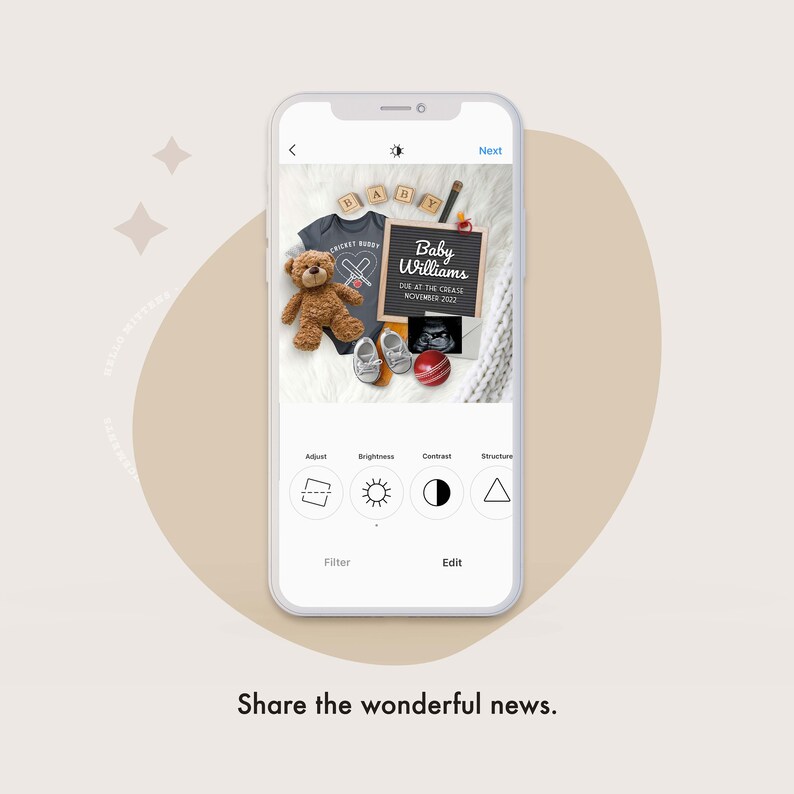 Cricket BABY Pregnancy Announcement for Social Media Sports Etsy