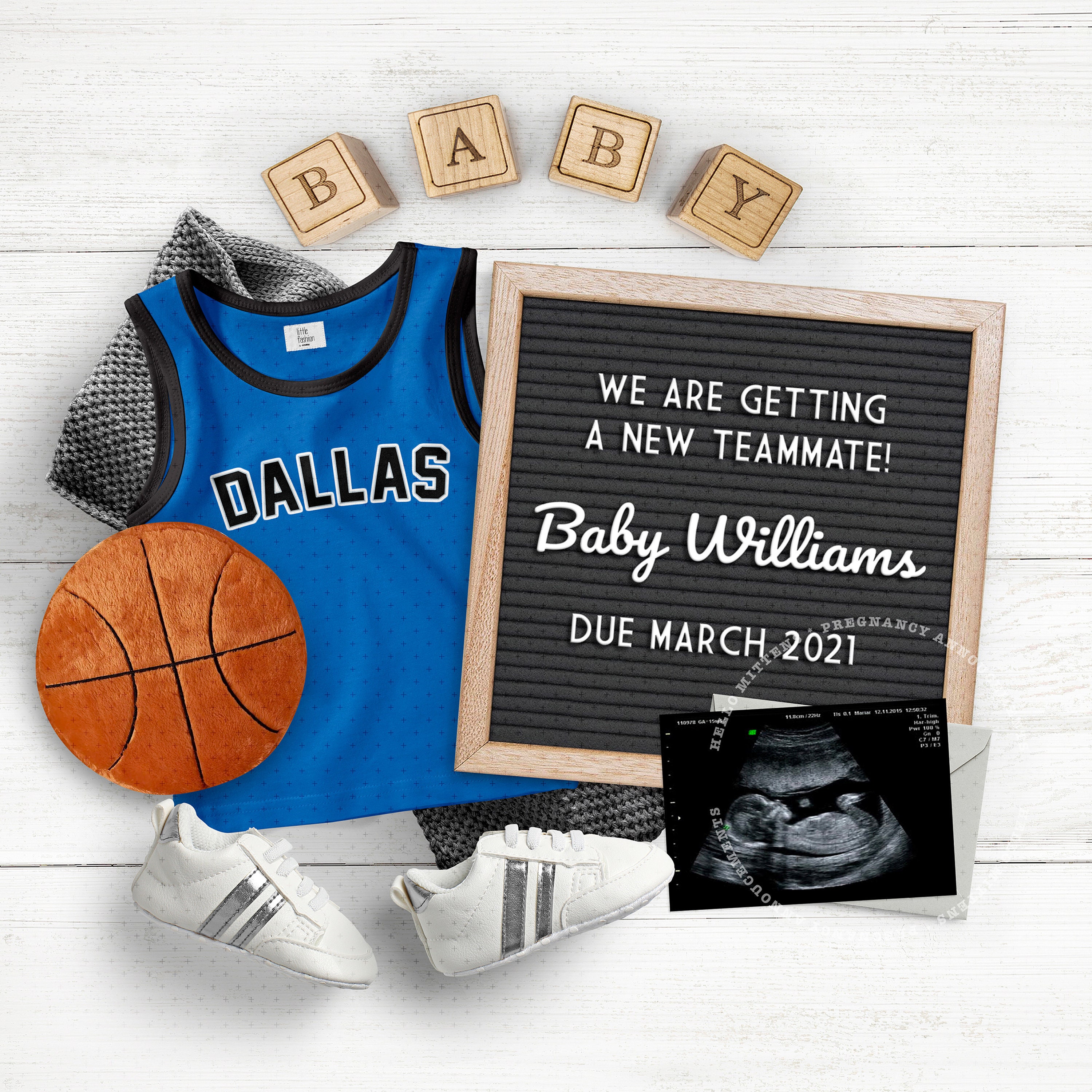 BASKETBALL Baby Pregnancy Announcement for Social Media Etsy Canada