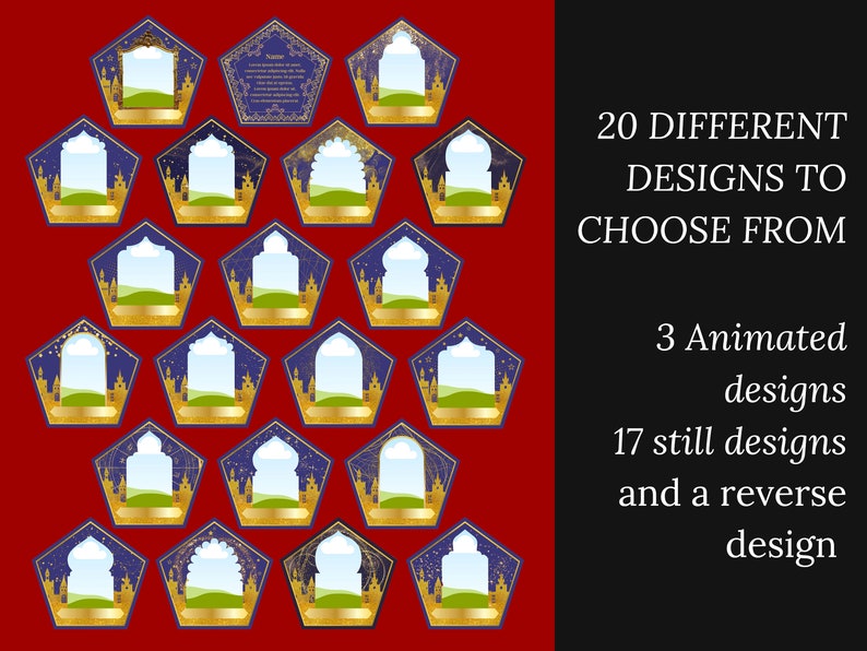 Customisable Chocolate Frog Cards Etsy