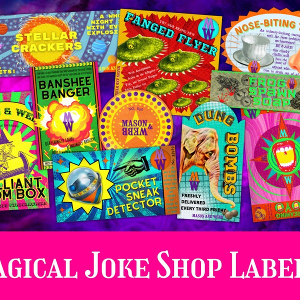 Magical Joke Shop Labels