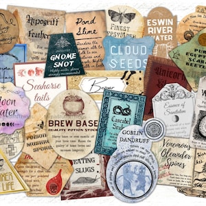 Potion Labels Set: Magical Party Decorations (Digital Download)