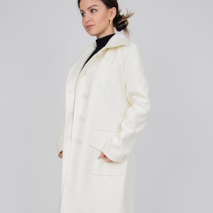 Wool Cashmere Coat/Winter Elegant Coat/Fashion Jacket/Elegant Coat/Windproof Jacket/Warm Coat/Plus Size Coat/Vintage Coat/Slow Fashion/AE340