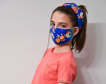 Face Mask/Double Layer Washable Mask/Reusable Mask/Travel Mask/Activity Mask/Kids Face Mask/Color Face Mask/Mask with Slit /S0018