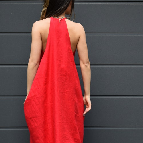 Linen Maxi Dress/Kaftan shops Maxi Dress/Flax Dress/Loose Linen Dress/Full Length Dress/Linen Caftan/Beach Kaftan/Linen Robe/Open Back Dress/AE230