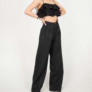 Linen Pants Women/Wide Leg Pants/Elegant Trousers/Linen Palazzo Pants/Linen Trousers/Flax Clothing/Flowy Pants/Linen Summer Pants/AE277