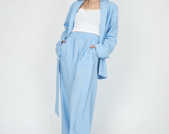 Eco Pants/Linen Crop Pants/Casual Linen Pants/Linen Kimono Pants/Loose Linen Pants/Elegant Pants/Flax Pants/Linen Trousers/Flax Bottom/AE301