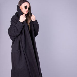 Loose Coat/Streetstyle Jacket/Oversized Coat/Asymmetrical Sweatshirt/Cotton Maxi Jacket/Coat/Blanket Coat/Cute Oversized Sweatshirt/AE205