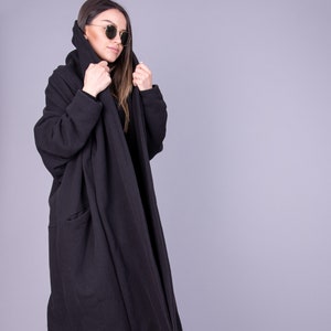 Lockerer Mantel/Streetstyle-Jacke/Oversized-Mantel/Asymmetrisches Sweatshirt/Baumwoll-Maxijacke/Mantel/Deckenmantel/Süßes Oversize-Sweatshirt/AE205 Bild 1