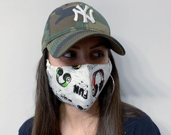 Face Mask/Double Layer Washable Mask/Reusable Mask/Travel Mask/Activity Mask/Kids Face Mask/Color Face Mask/Mask with Slit /S0013